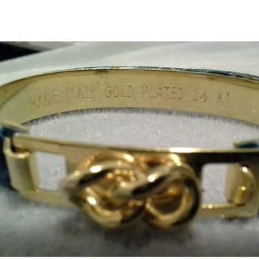 Leather Gold 24k Bracelet - image 1