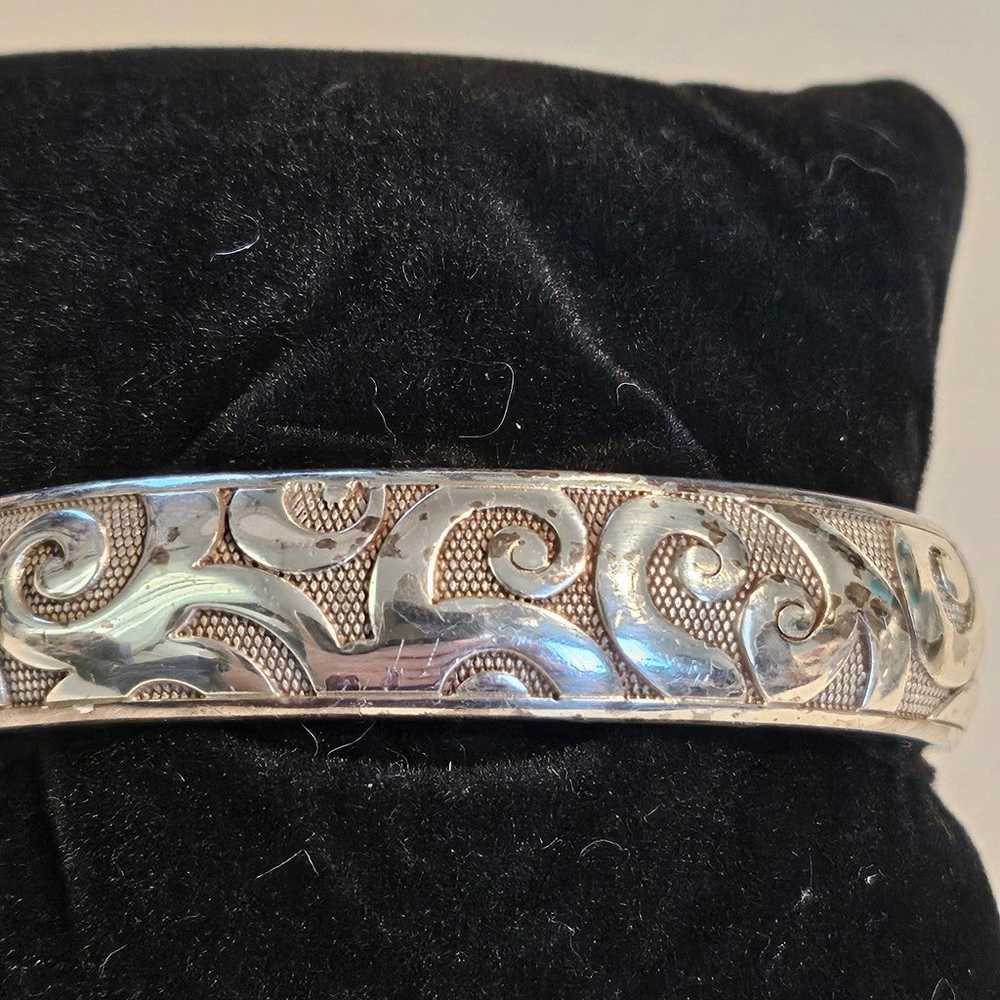 BRIGHTON ANDALUZ SILVERTONE ORNATE SCROLLWORK DES… - image 2