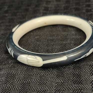 Japanese print celluloid bangle - image 1