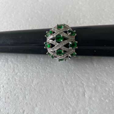 Ring emerald sapphire size 9 - image 1