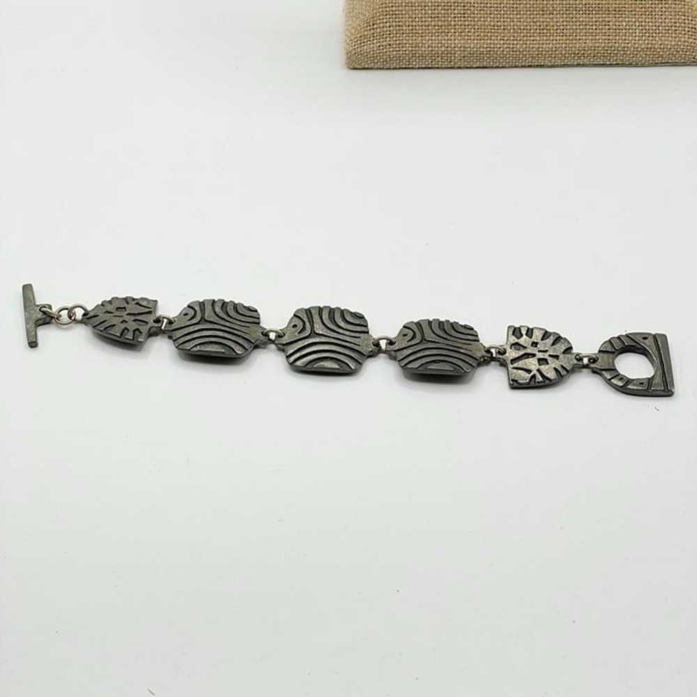 Vintage Urban Fetishes Alice Seely Pewter Link Br… - image 4