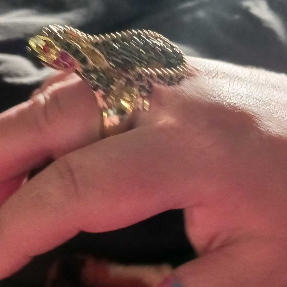 Vintage lizard adjustable ring - image 1