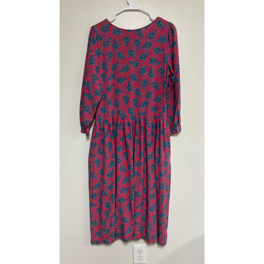 Vtg Putumayo dress pink floral button front pocke… - image 5