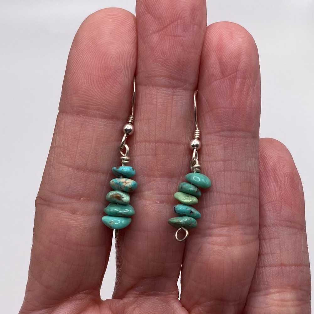 Vintage Handmade Stacked Blue & Green Turquoise N… - image 7