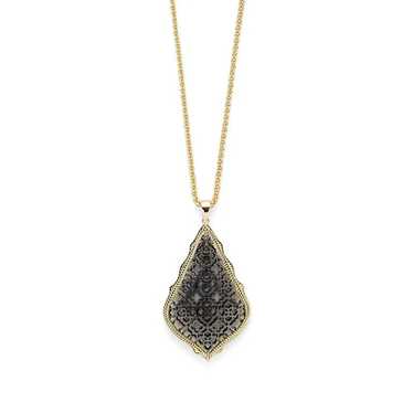 Kendra Scott Aiden Long In Filigree Mix Gunmetal … - image 1