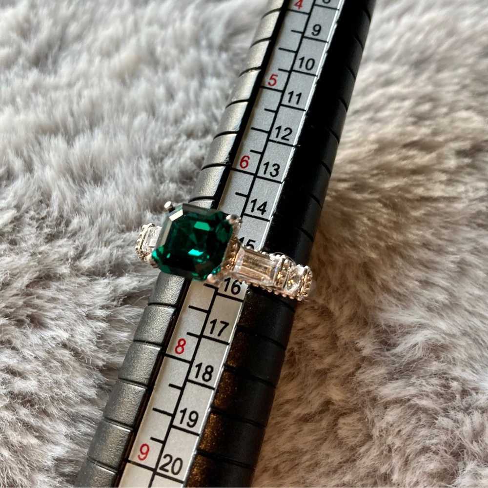 Vintage Style Swarovski Emerald Crystal Ring and … - image 10