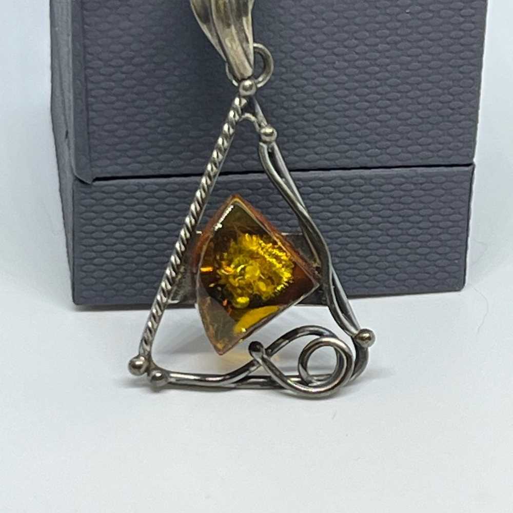 Silver and Amber pendant - image 1