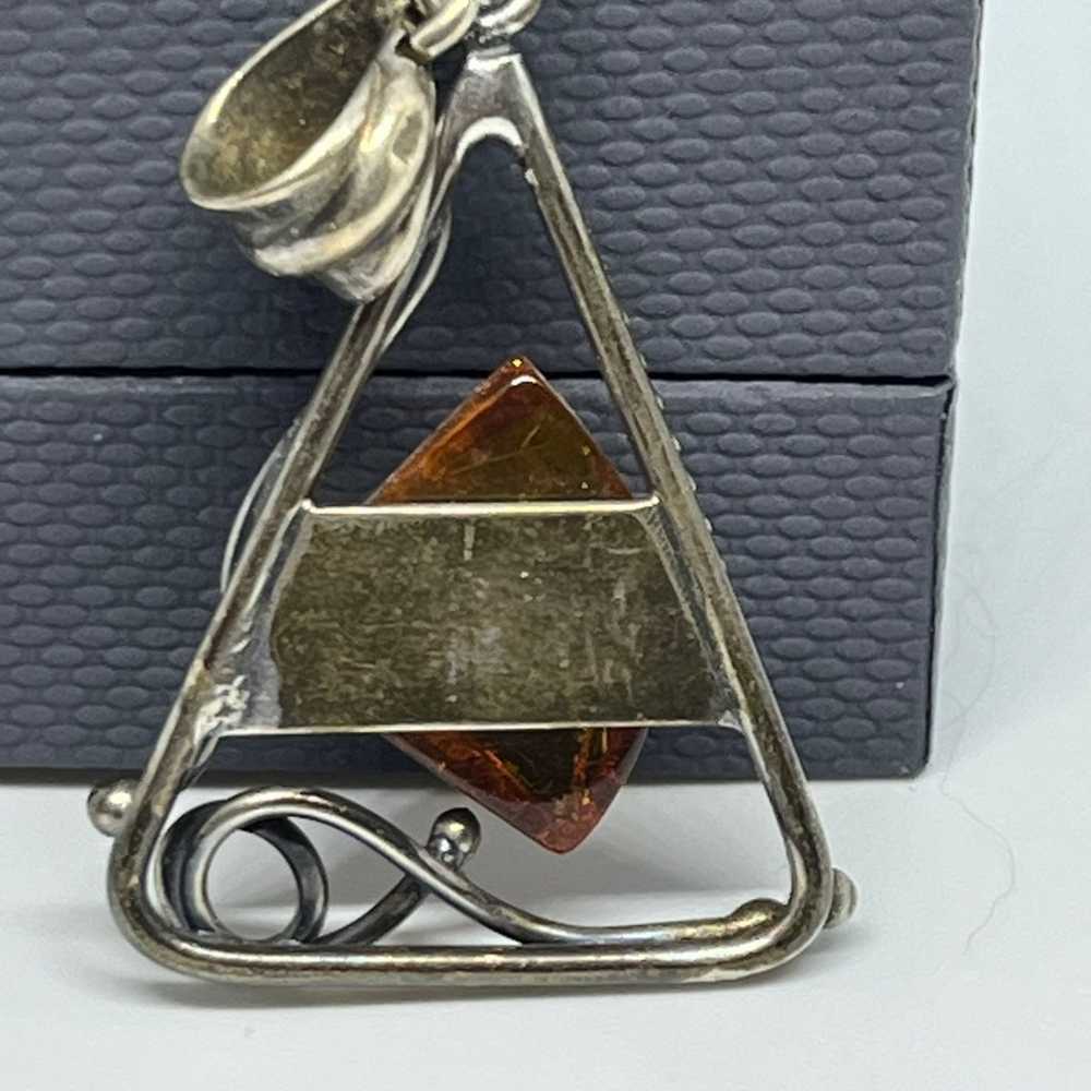 Silver and Amber pendant - image 2