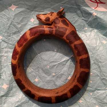 Vintage wooden giraffe bracelet