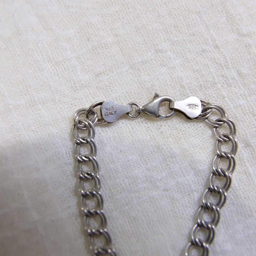 Italy Sterling Silver Double Curb Heart Letter Ch… - image 5