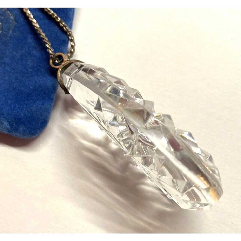 Waterford Crystal Pendant Necklace, Teardrop Pend… - image 2