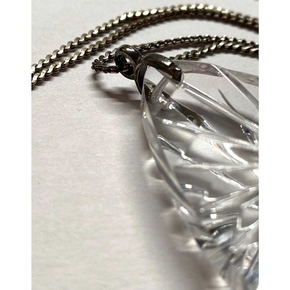 Waterford Crystal Pendant Necklace, Teardrop Pend… - image 3