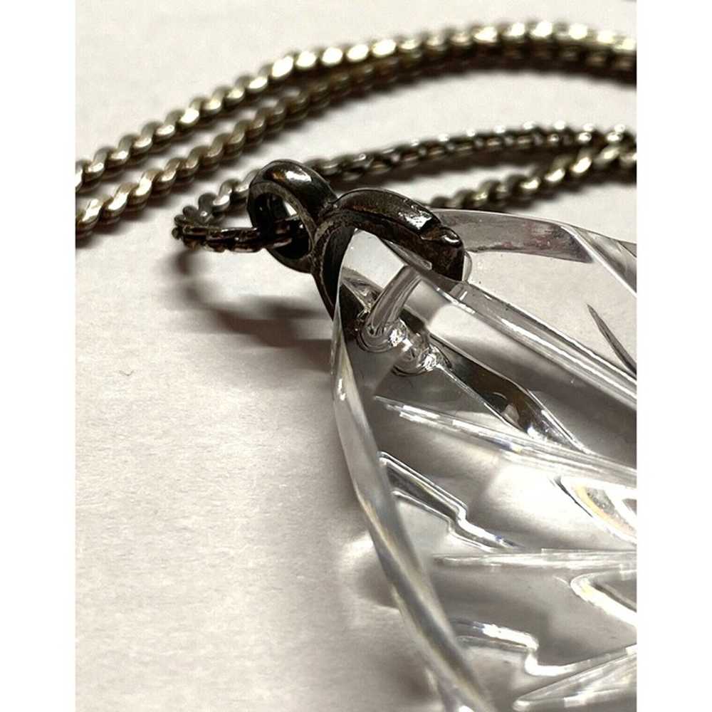 Waterford Crystal Pendant Necklace, Teardrop Pend… - image 4