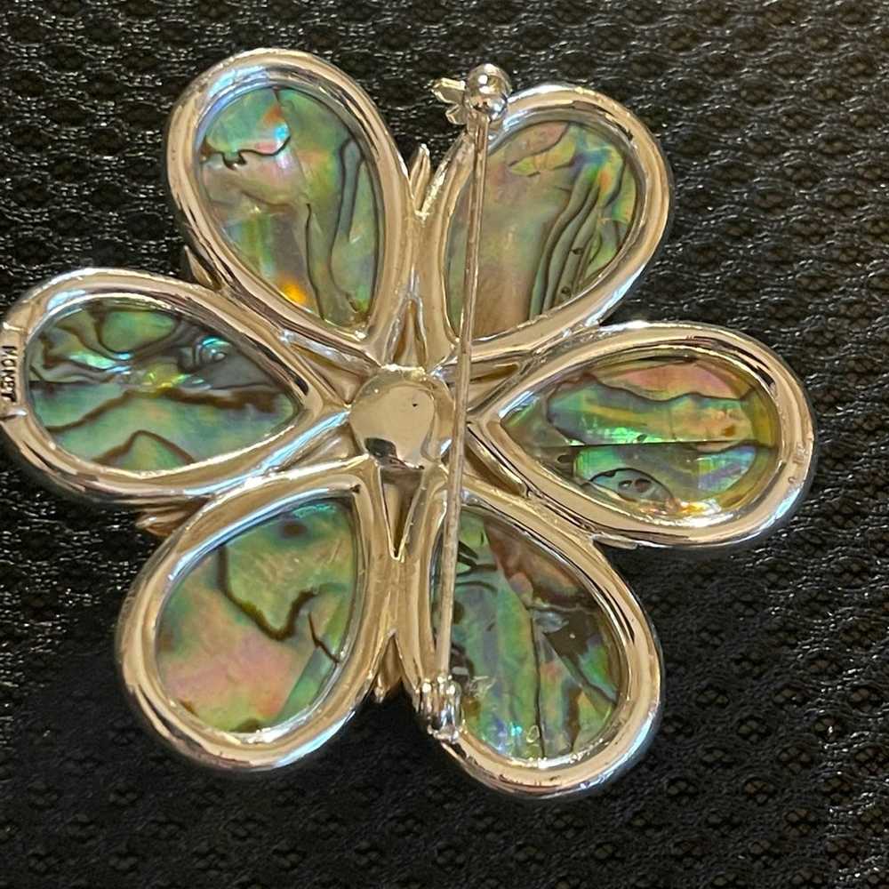 Monet vintage flower Brooch - image 2