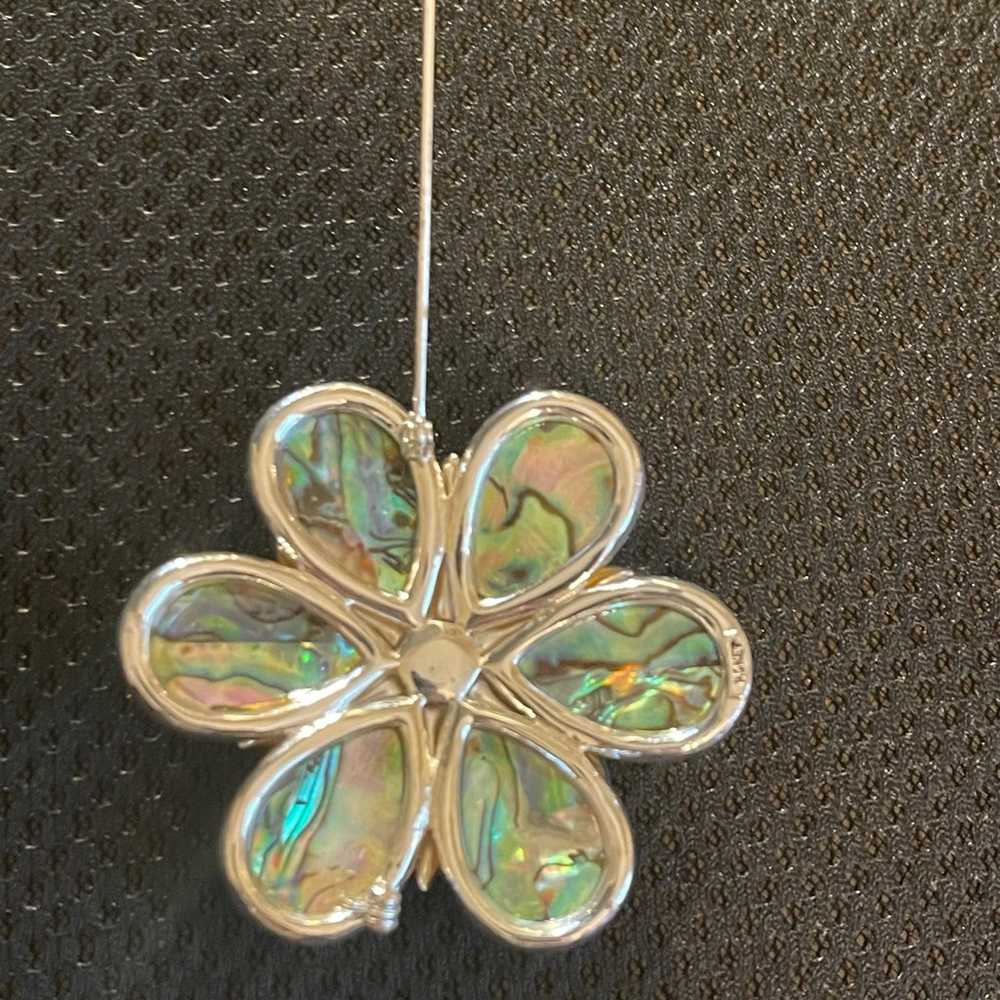 Monet vintage flower Brooch - image 4