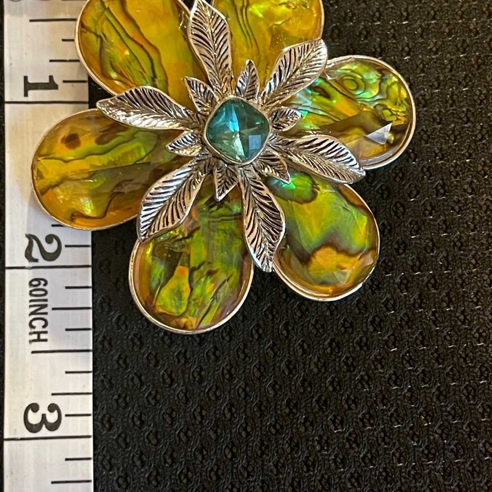 Monet vintage flower Brooch - image 5