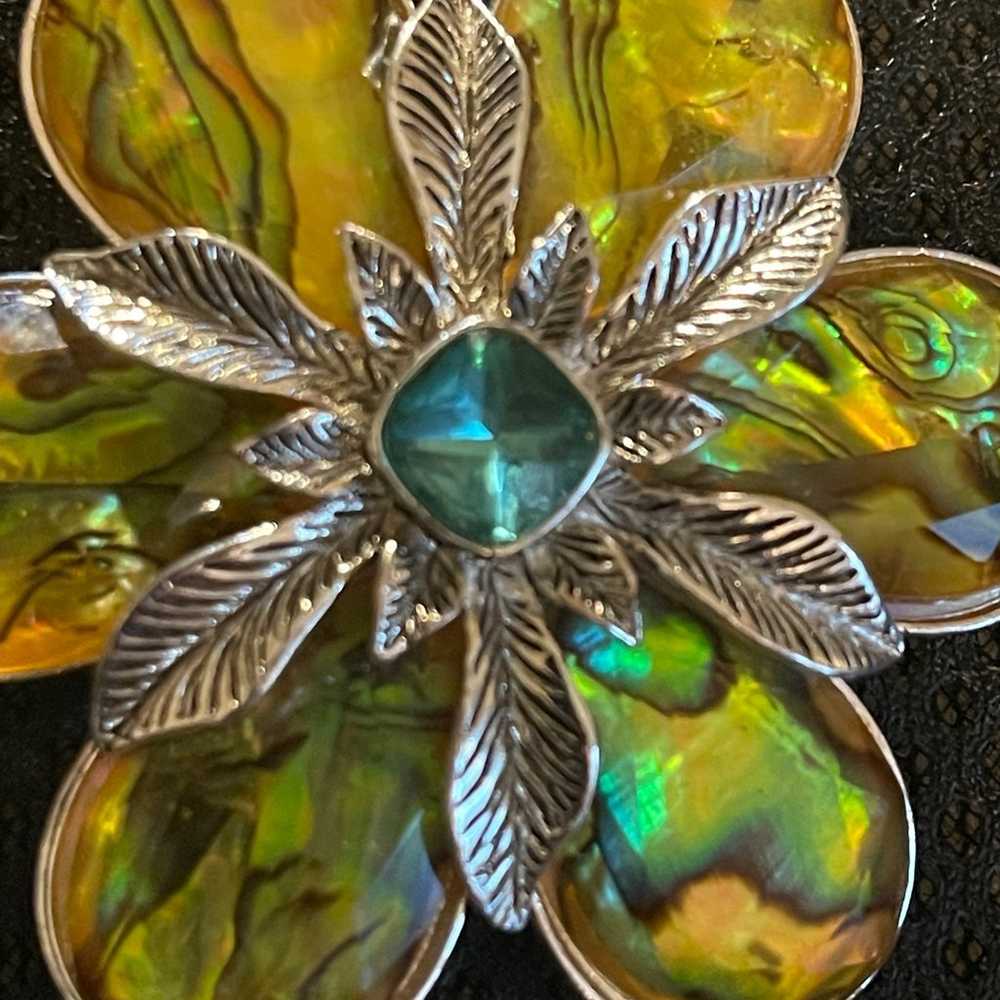 Monet vintage flower Brooch - image 7