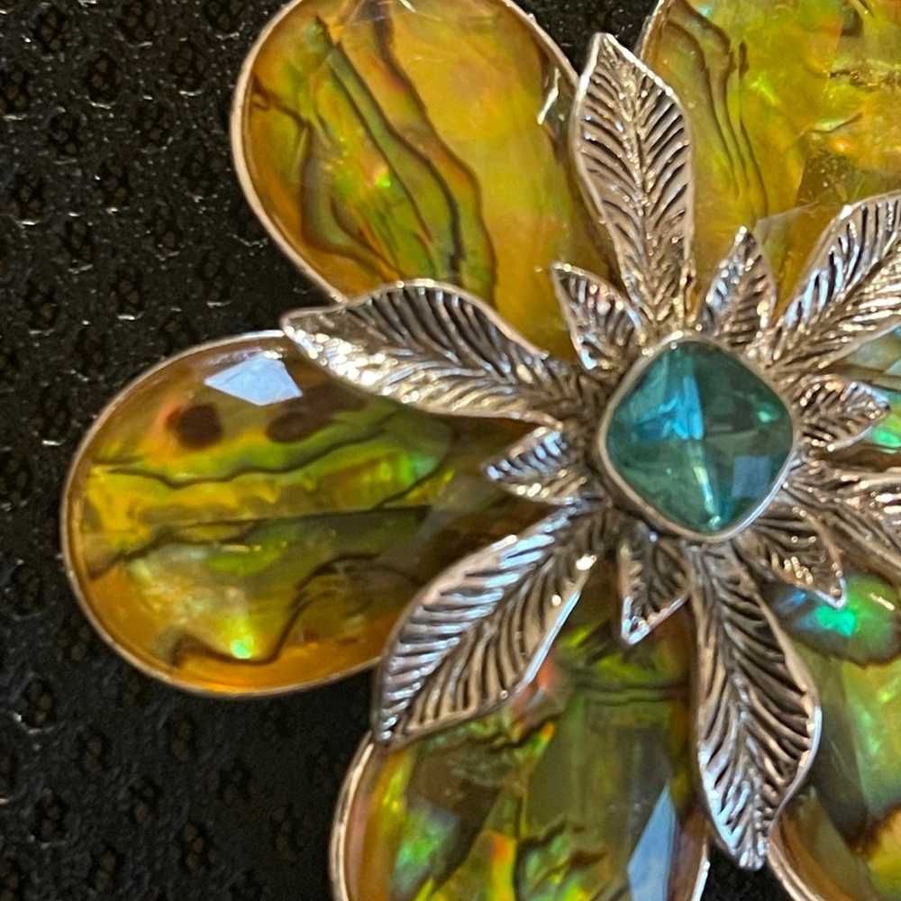 Monet vintage flower Brooch - image 8