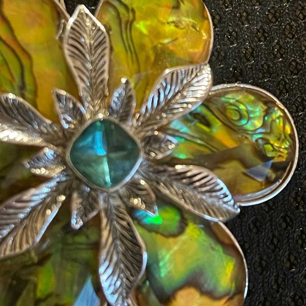 Monet vintage flower Brooch - image 9