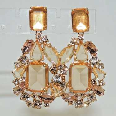 J. Crew Multi Amber Gold Champagne Cluster Drop S… - image 1