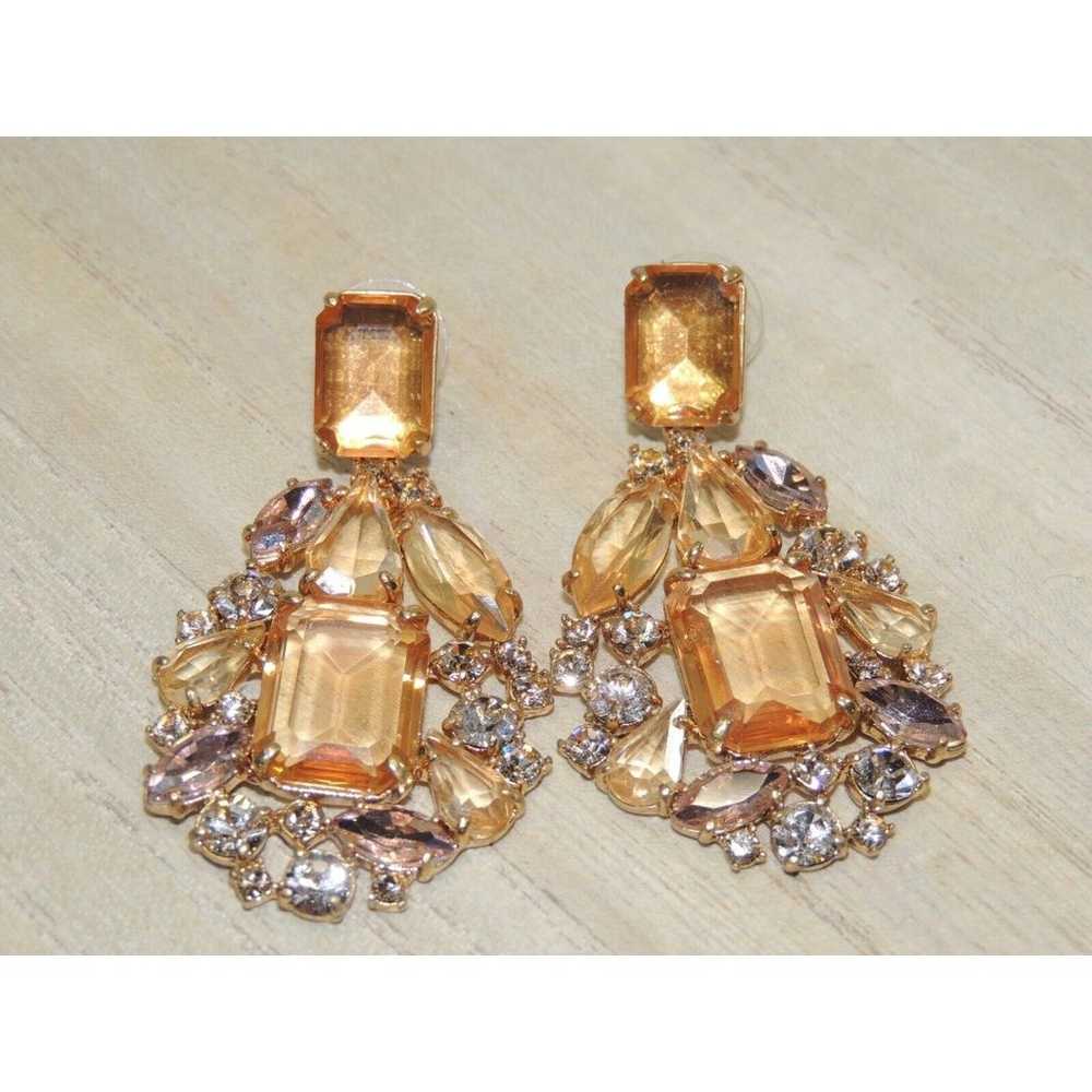 J. Crew Multi Amber Gold Champagne Cluster Drop S… - image 2