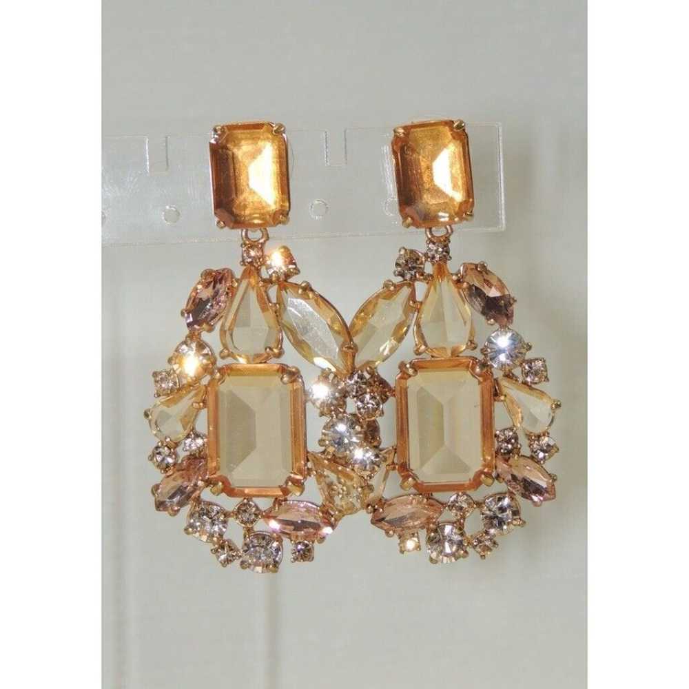 J. Crew Multi Amber Gold Champagne Cluster Drop S… - image 3