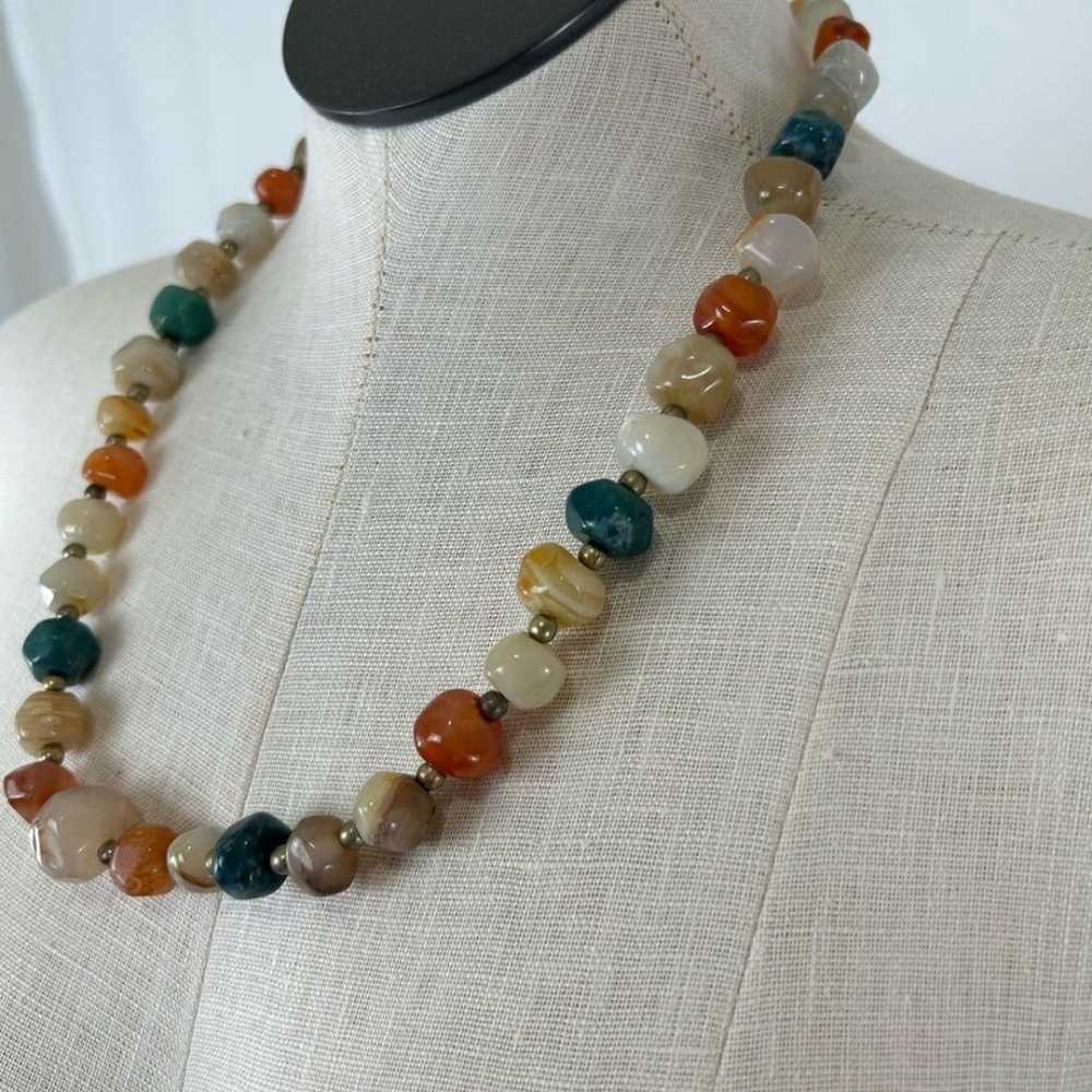 Vintage Mixed Gemstone and Carnelian Multicolored… - image 3