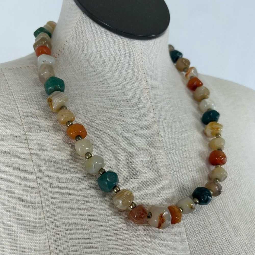 Vintage Mixed Gemstone and Carnelian Multicolored… - image 4