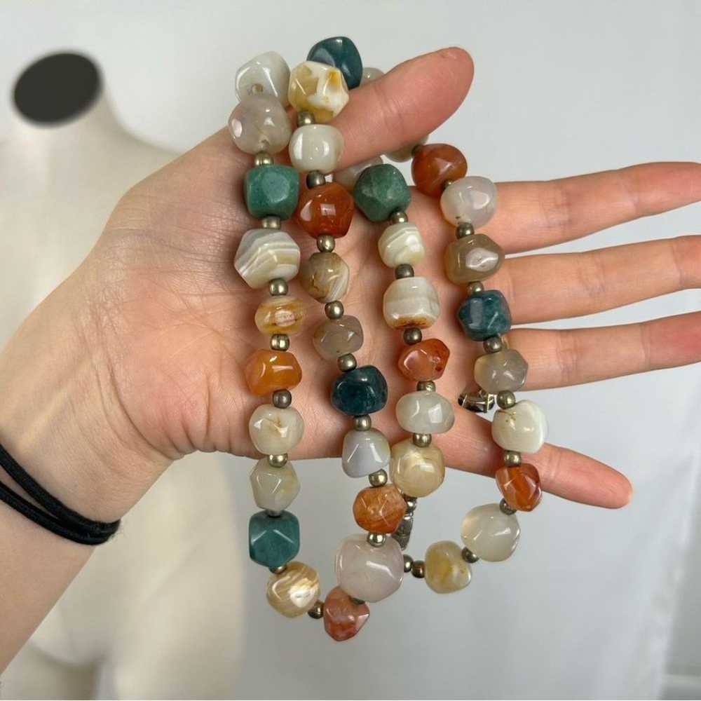 Vintage Mixed Gemstone and Carnelian Multicolored… - image 6