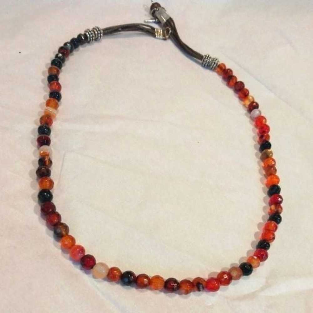 Vintage Carnelian Beaded Necklace - image 2