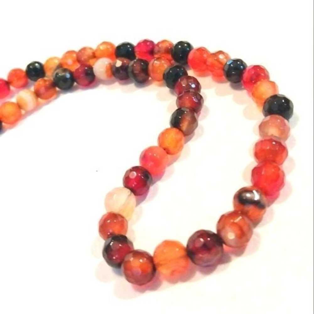 Vintage Carnelian Beaded Necklace - image 3