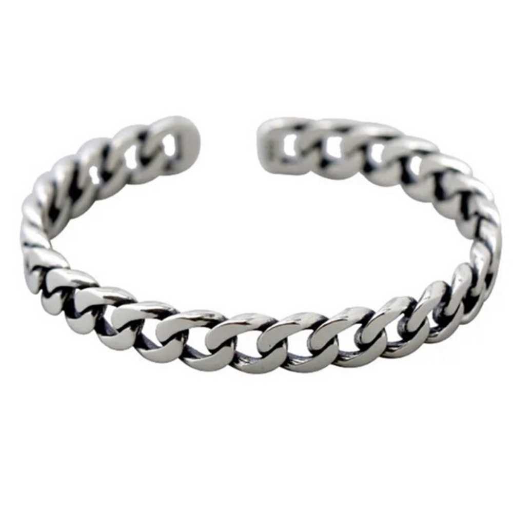 S925 Cuban link cuff bangle - image 3