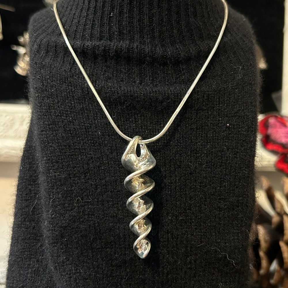 925 Sterling RLM Studio Spiral necklace - image 3