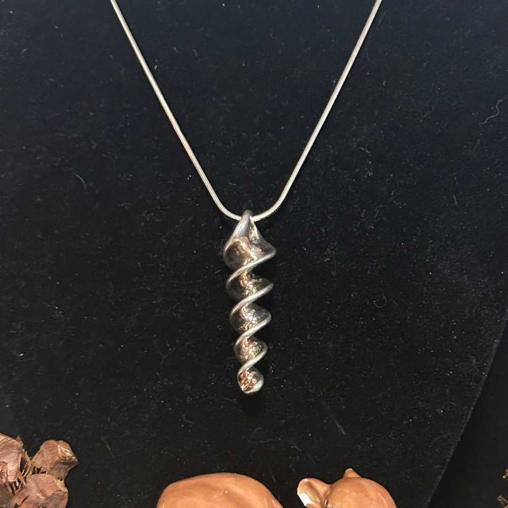 925 Sterling RLM Studio Spiral necklace - image 9