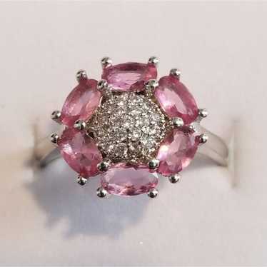 New Vintage Pink Tourmaline, & 925 Ring - image 1