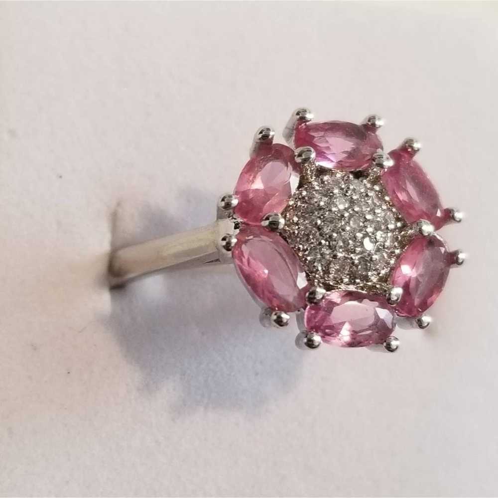 New Vintage Pink Tourmaline, & 925 Ring - image 3