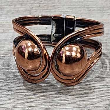 Vintage RAME Copper Clamper Bracelet Modernist Cu… - image 1