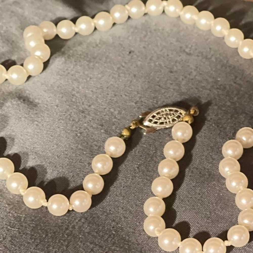 Vintage antique pearl necklace - image 1