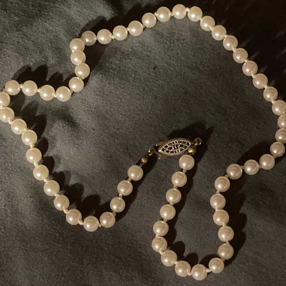 Vintage antique pearl necklace - image 3