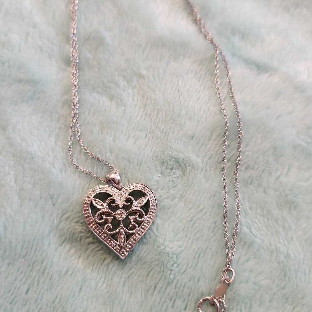 Diamond heart pendant - image 2