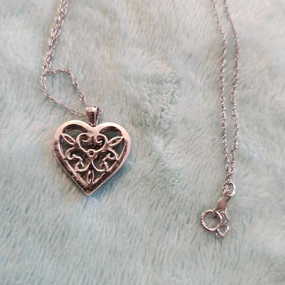 Diamond heart pendant - image 3