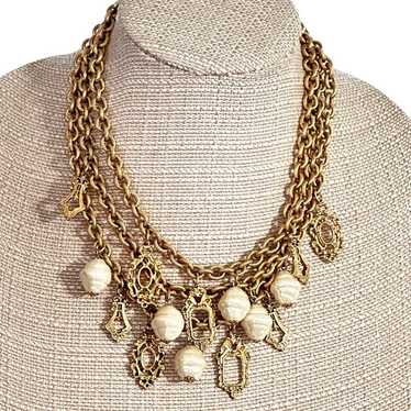 Vintage Womens Necklace Baroque Pearl Victorian R… - image 1