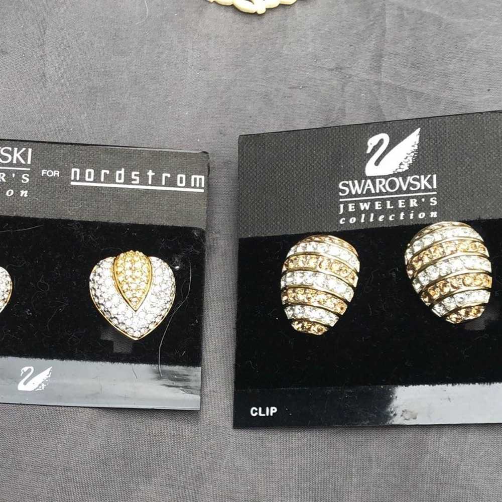 Two pairs of Swarovski clip earrings - image 1