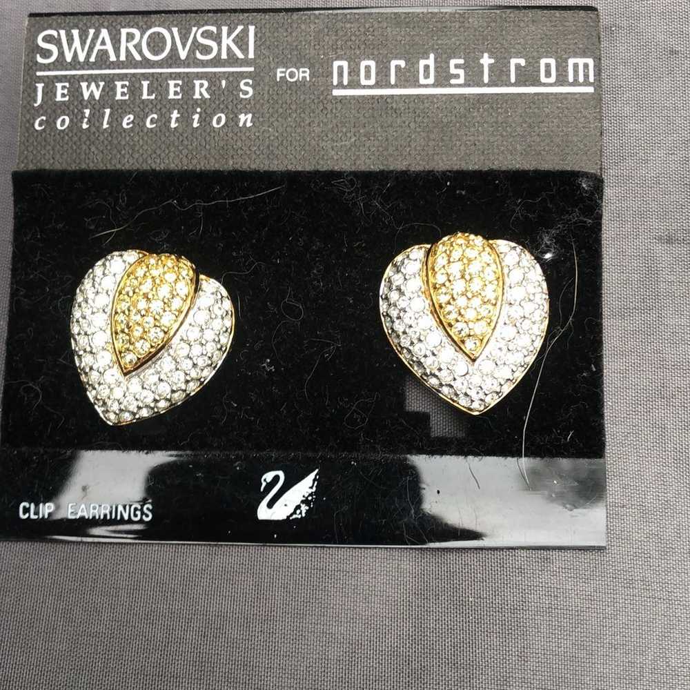 Two pairs of Swarovski clip earrings - image 4