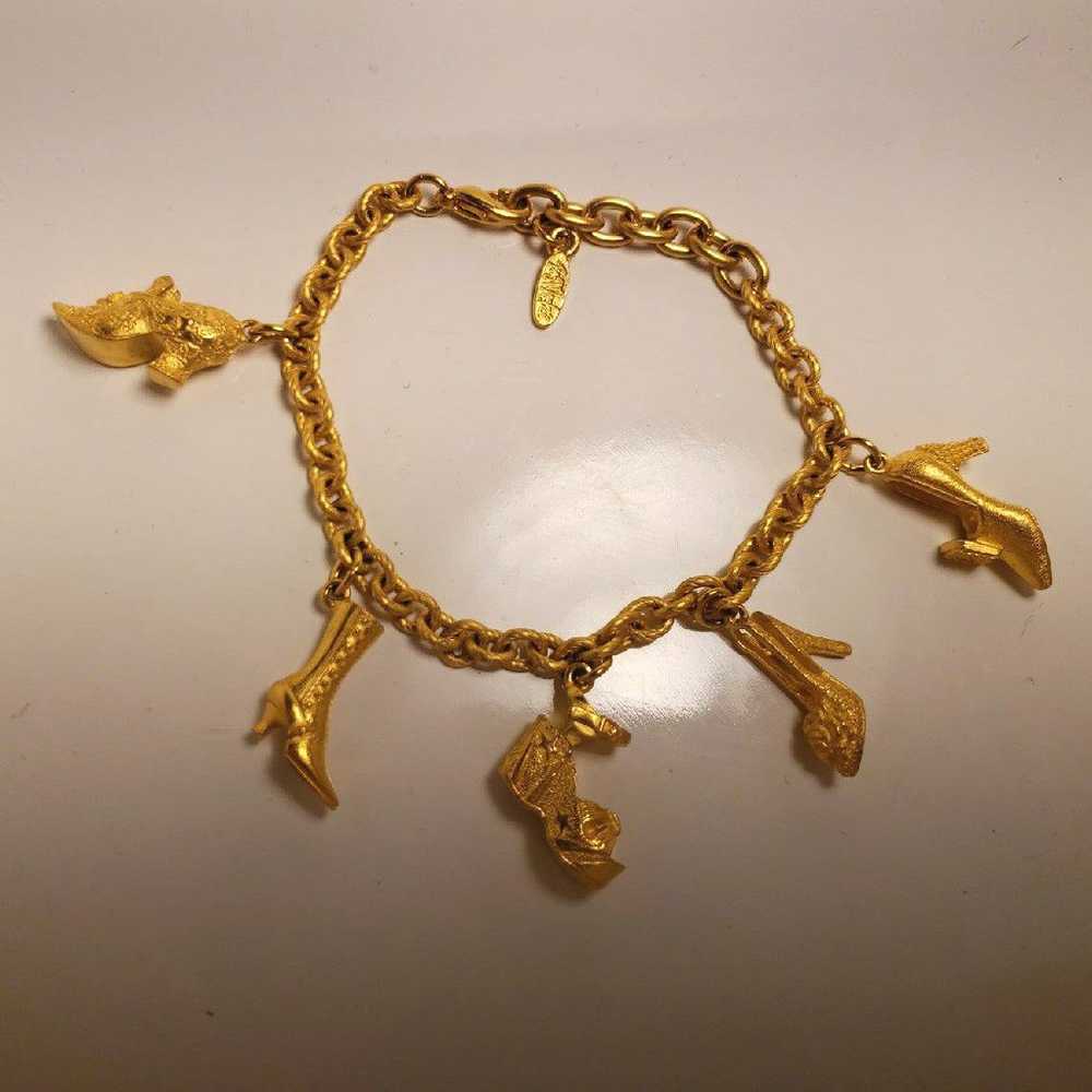 Vintage Bob Mackie Shoe Charm Bracelet - image 2