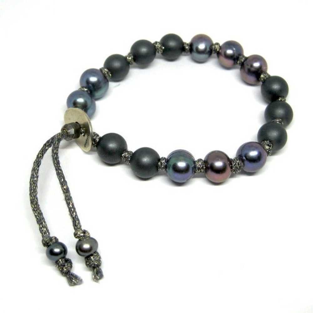 Chan Luu Gray Pearls Hematite Bracelet - image 2