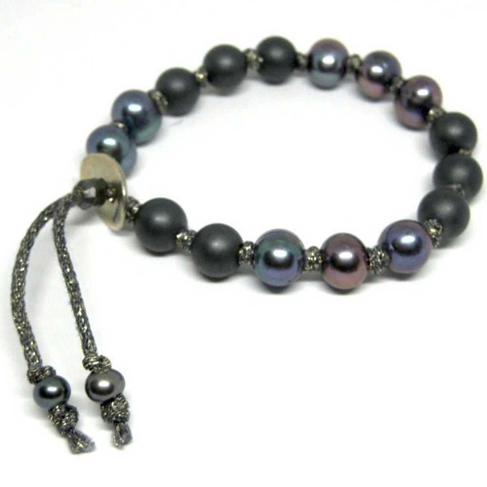 Chan Luu Gray Pearls Hematite Bracelet - image 4