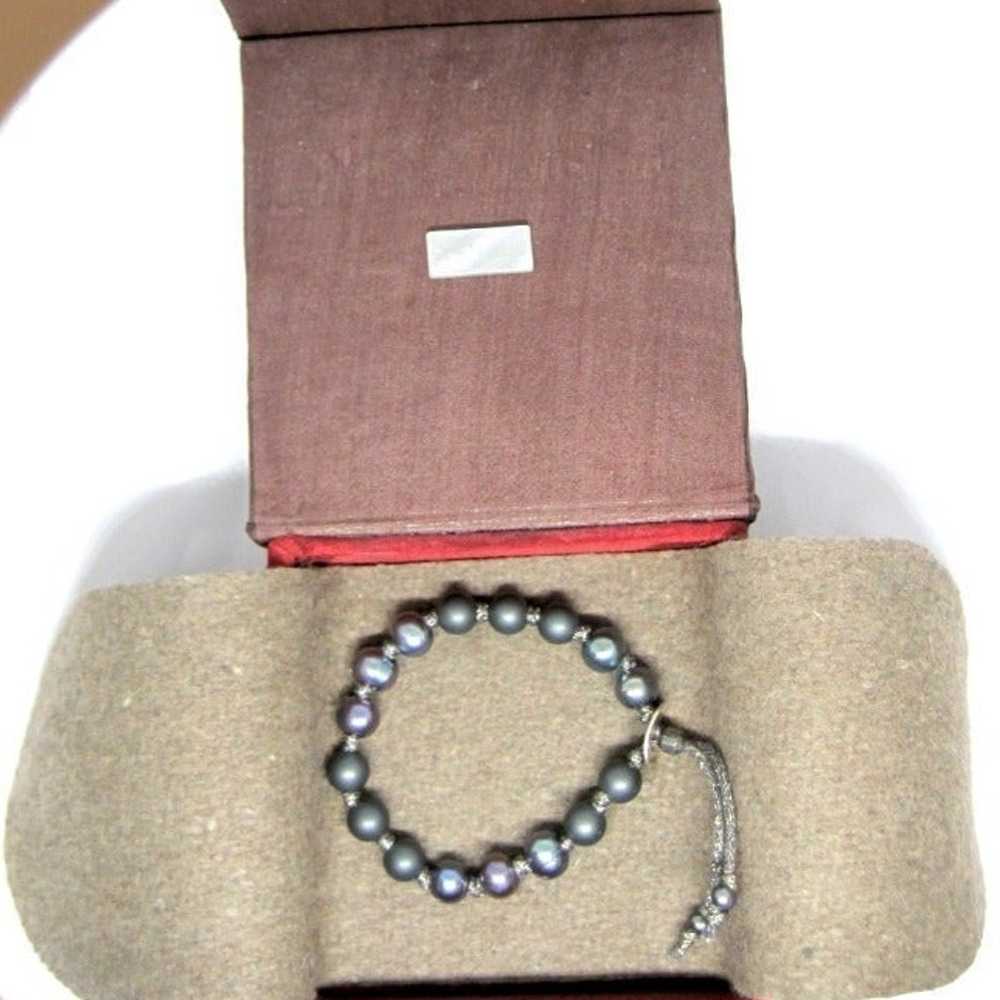 Chan Luu Gray Pearls Hematite Bracelet - image 7