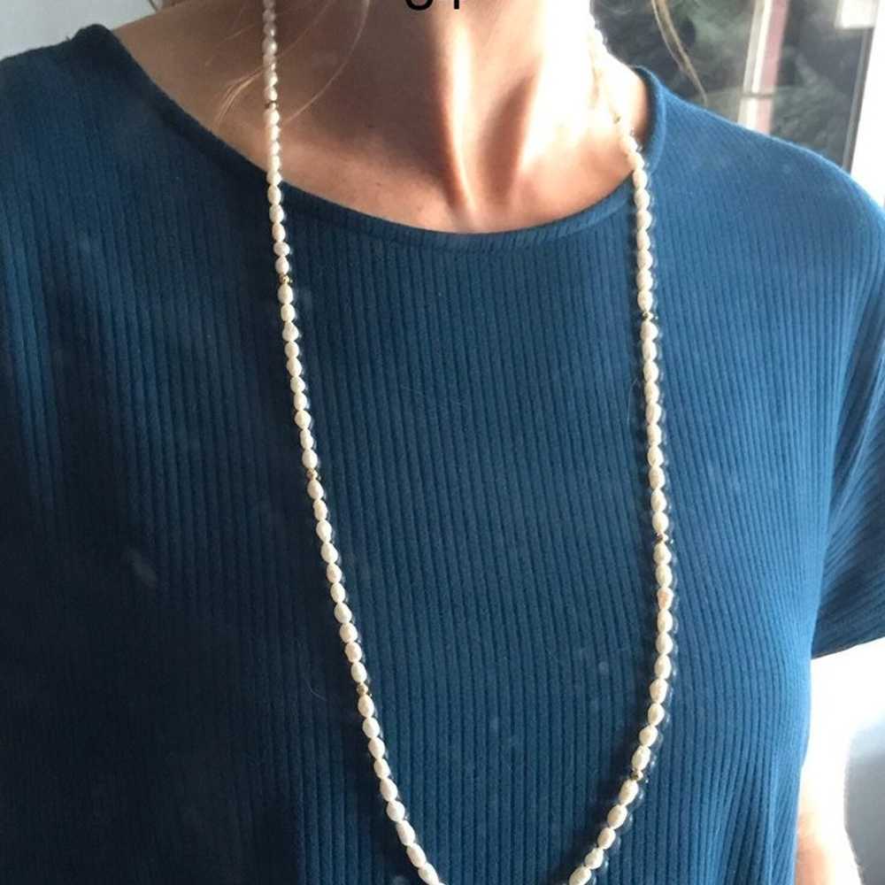 Vintage 34" Fresh Water Pearl Necklace - image 4