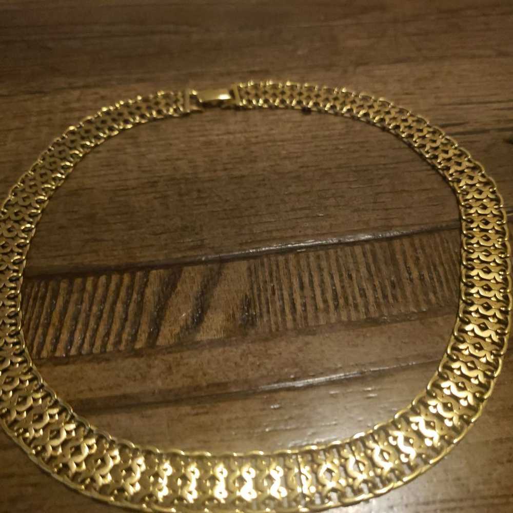 VINTAGE NAPIER THICK CHAIN NECKLACE - image 1